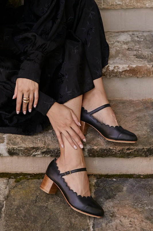 Bonita Mary Jane Leather Heels by ELF