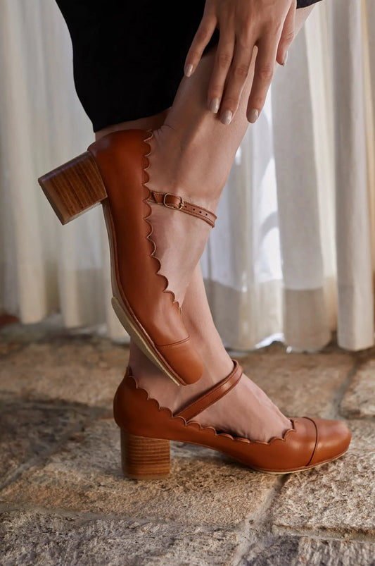 Bonita Mary Jane Leather Heels by ELF