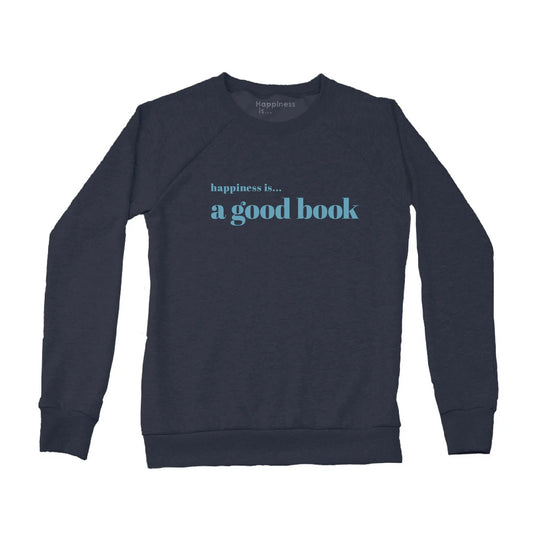 Women's Good Book Crew Sweatshirt, True Navy by Books and Reading