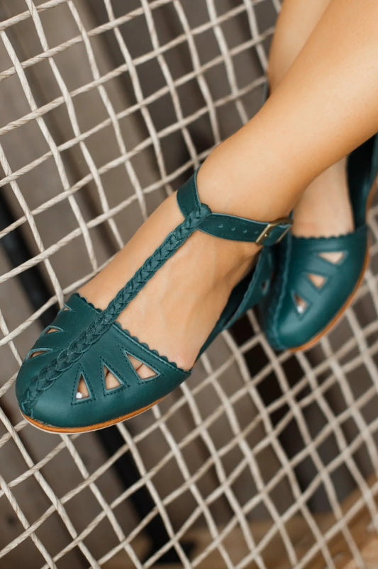 Bounty T-strap Leather Sandals by ELF