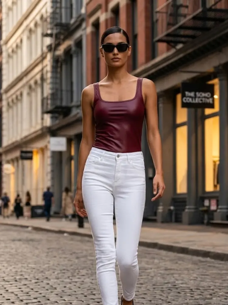 Burgundy HELLS KITCHEN Waxed Top Prêt-à-Porter BYMANYC ® New York by BYMANYC ® New York