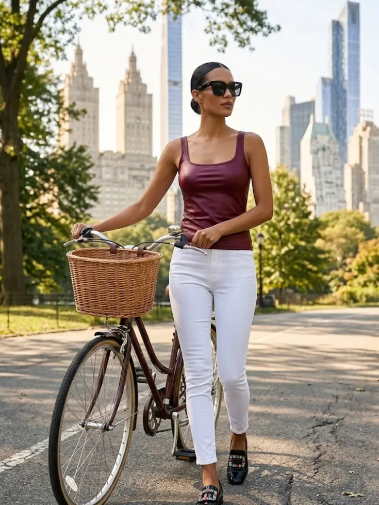 Burgundy HELLS KITCHEN Waxed Top Prêt-à-Porter BYMANYC ® New York by BYMANYC ® New York