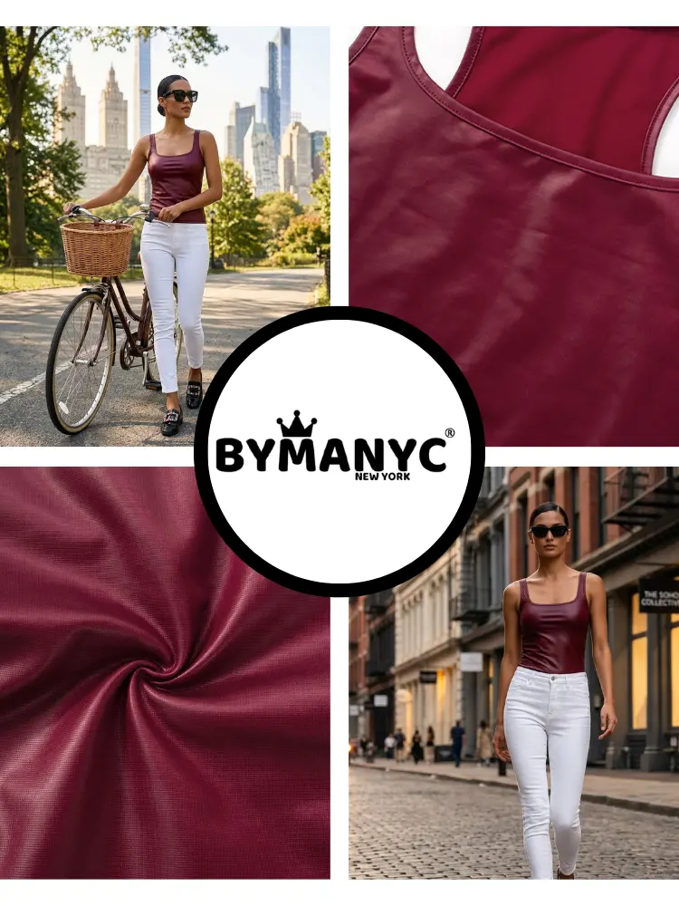 Burgundy HELLS KITCHEN Waxed Top Prêt-à-Porter BYMANYC ® New York by BYMANYC ® New York