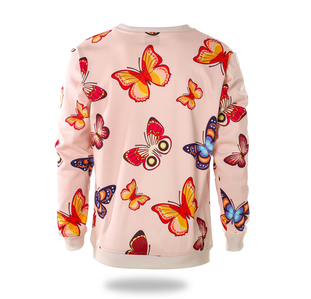 Butterfly Pattern Sublimation Sweatshirt-1