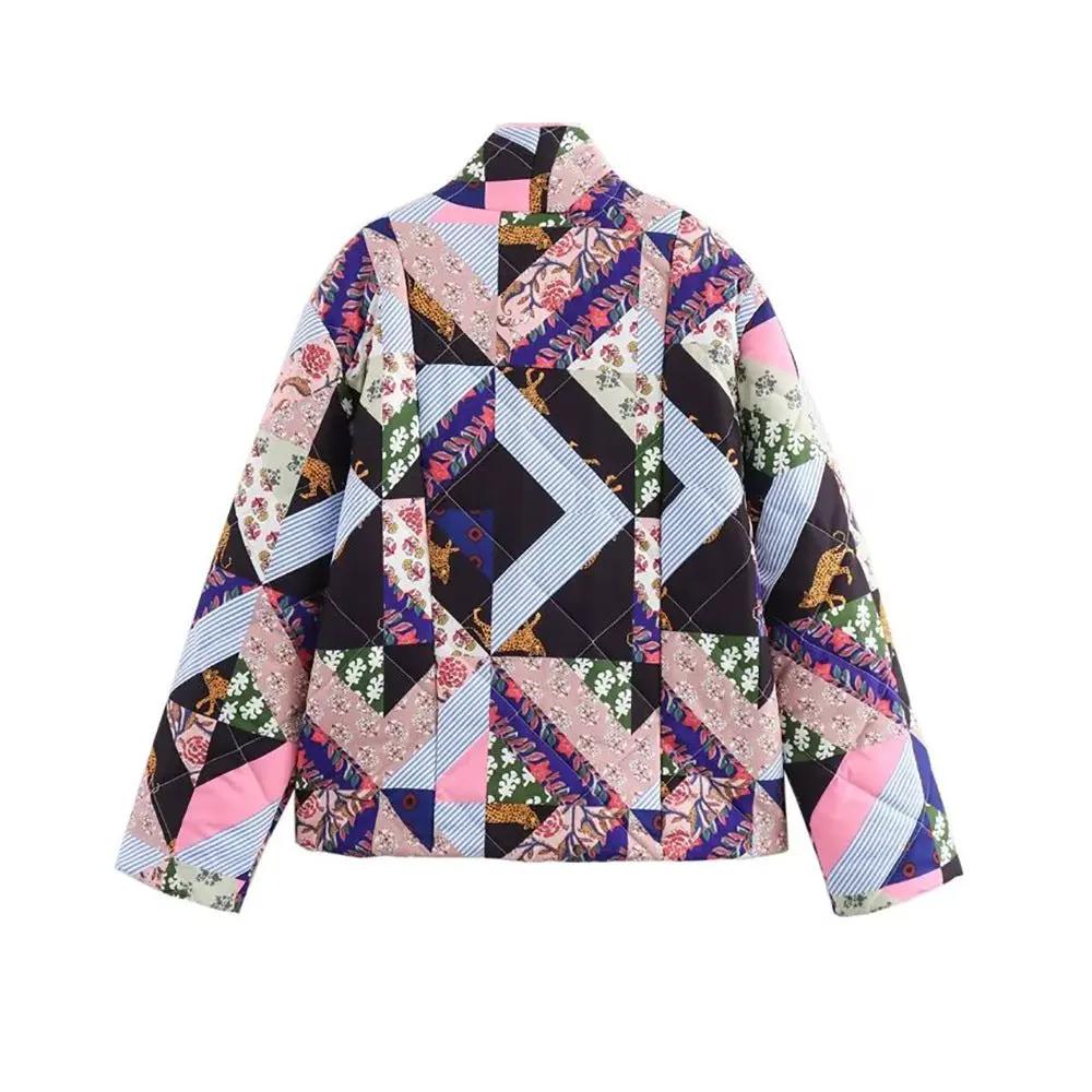 Women's Quilted Jacket Patchwork Geometric Animal Print BYMANYC ® New York CONTEMPORARY VIBRANT BOHO OUTERWEAR - New Collection by BYMANYC ® New York