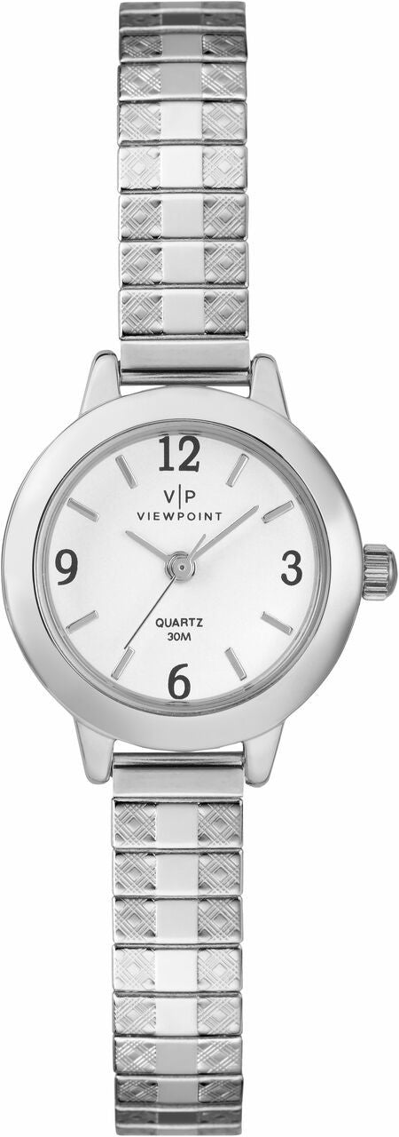 Viewpoint by Timex CC3D83300 Women's Silver-Tone Stainless Steel Expansion Band Watch-0