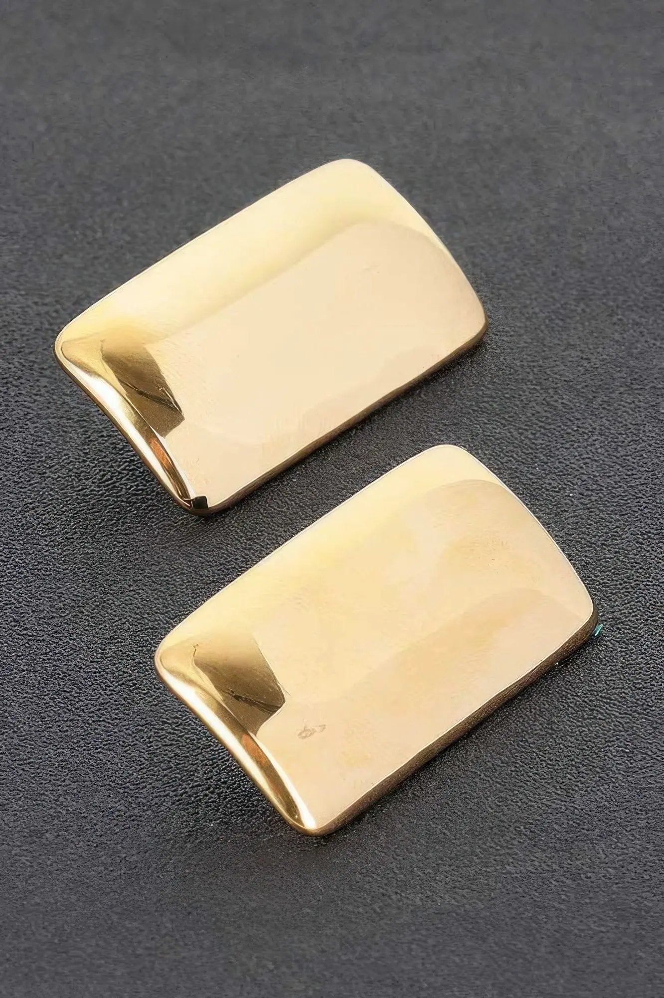 CHELSEA Gold Plated Rectangular Earrings: BYMANYC ® New York by BYMANYC ® New York