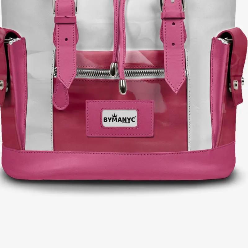 COUTURE Eco Backpack – Pink & White Edition | BYMANYC ® New York by BYMANYC ® New York