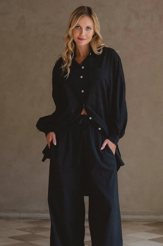 Calin Long Sleeve Oversized Shirt (Sale) by ELF