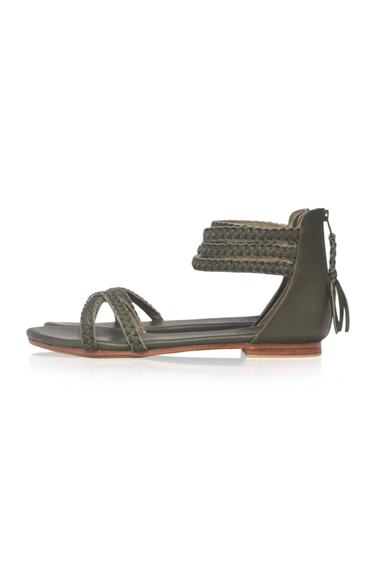 Calypso Braided Leather Sandals by ELF