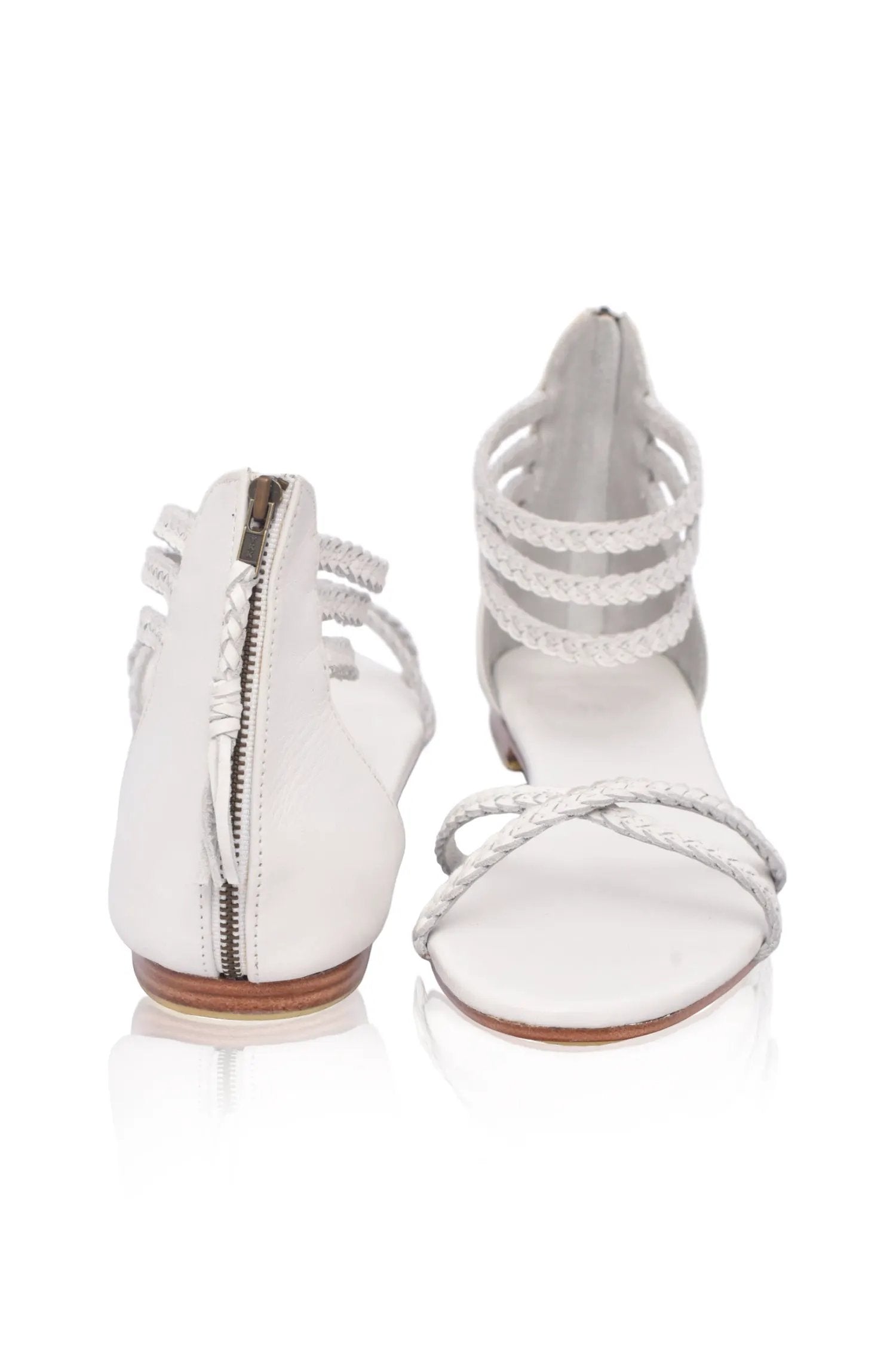 Calypso Braided Leather Sandals by ELF