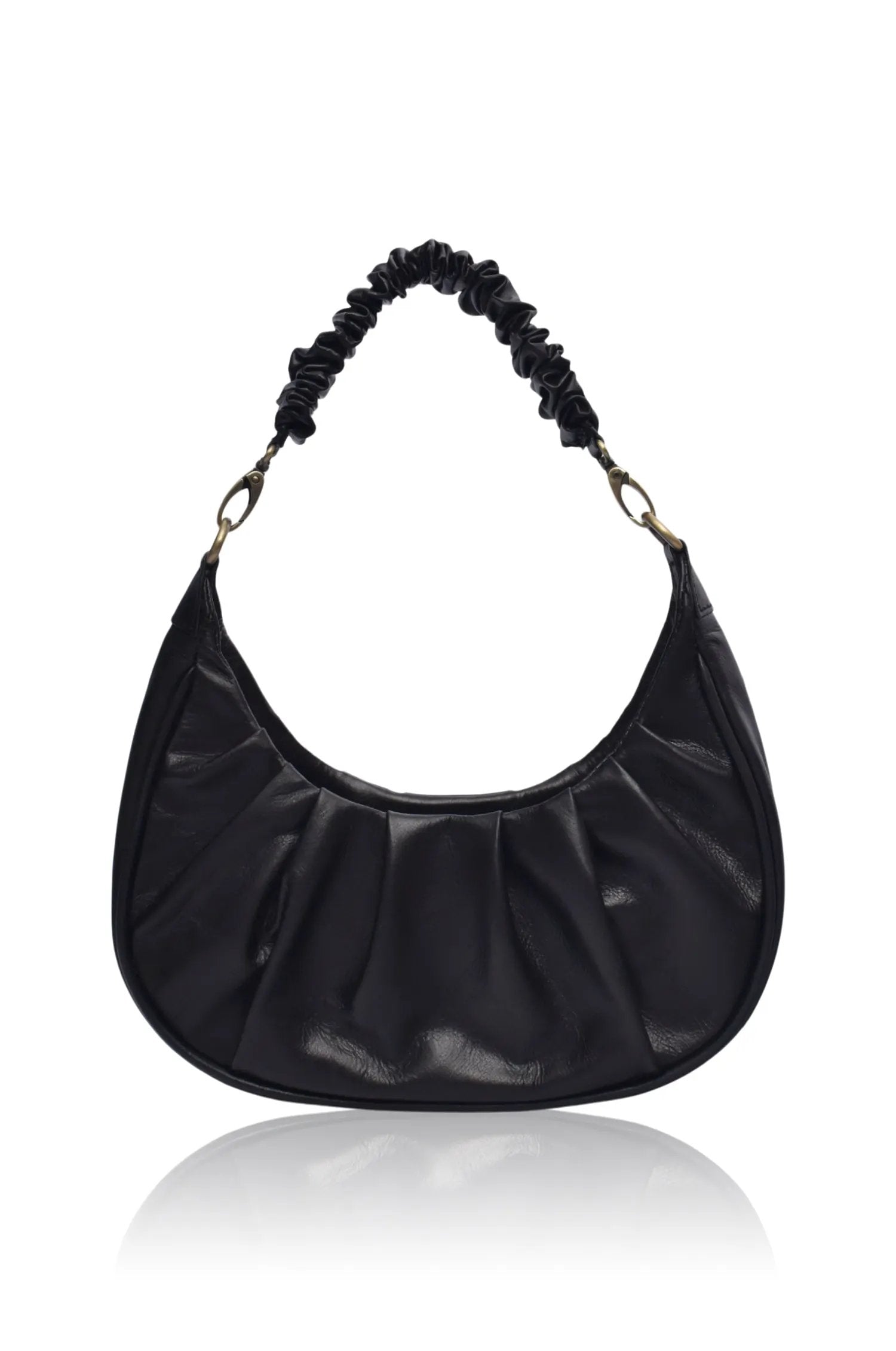 Camille Ruched Leather Bag by ELF