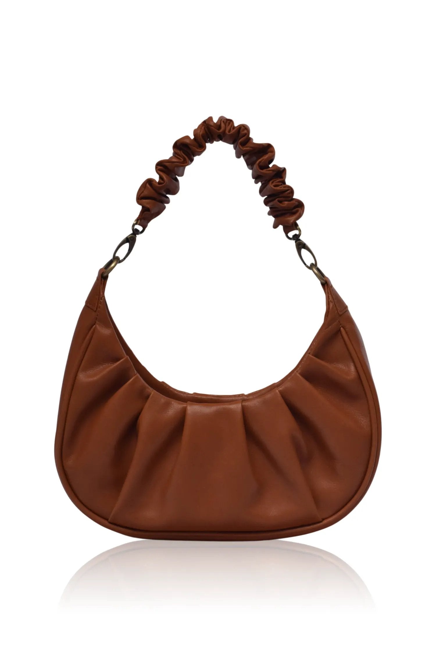 Camille Ruched Leather Bag by ELF