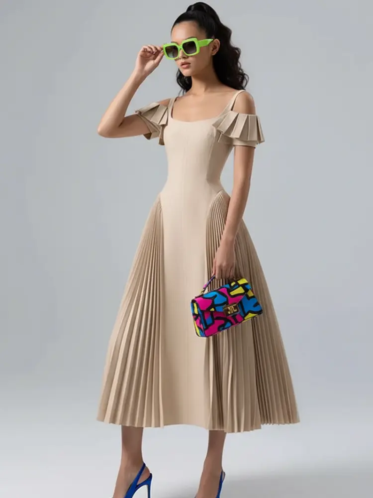 Camisole Backless Party Dress with Pleated and Patchwork Details For Women, SoHo, BYMANYC New York. by BYMANYC ® New York