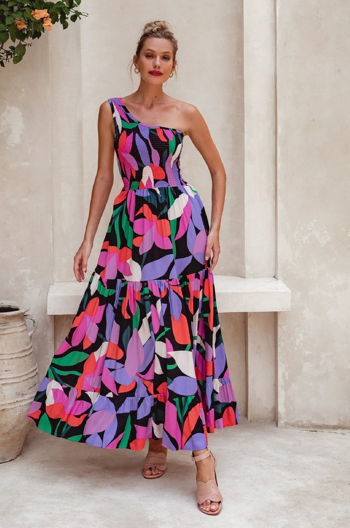Cassandra One Shoulder Maxi Dress by Partner Label