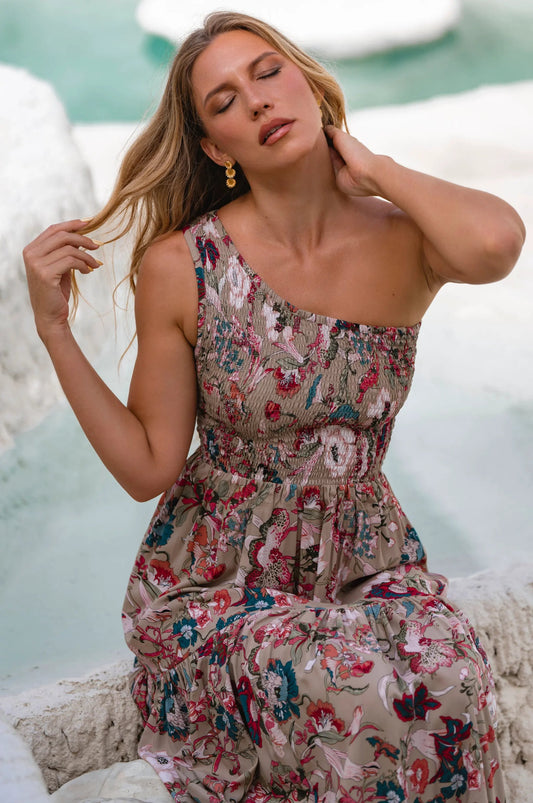 Cassandra One Shoulder Maxi Dress by ELF