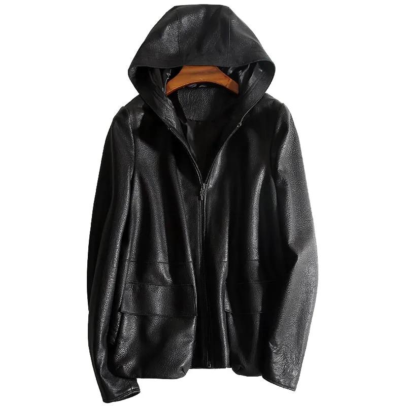 Casual Genuine Womens Leather Coat by Inland Leather Co.