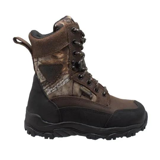 Children's 8" Camo Dark Brown Leather Boots by AdTec
