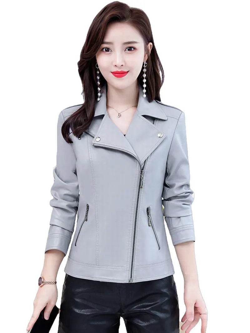 Clarice Leather Biker Jacket Women by Inland Leather Co.