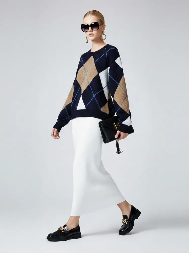 Classic Argyle Diamond Knit Sweater • BYMANYC ® New York by BYMANYC ® New York