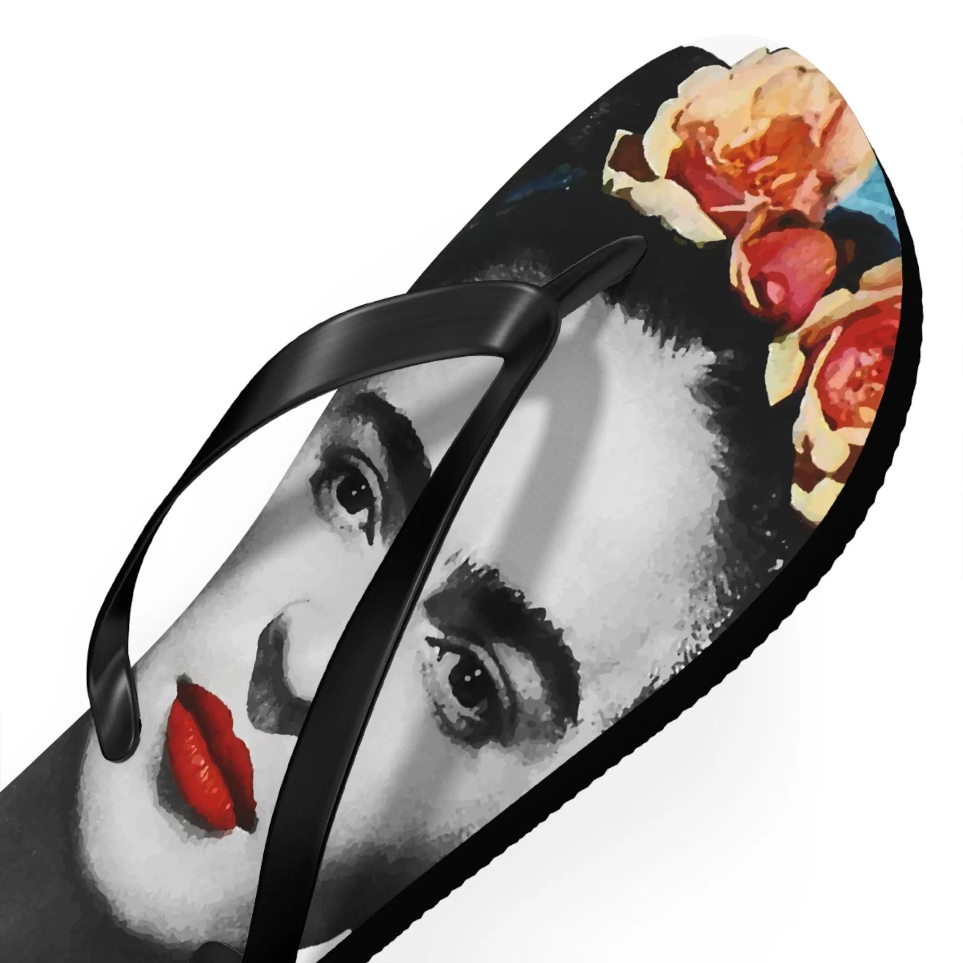 Frida Kahlo With Flowers Poster Artwork Flip-Flops by Art-O-Rama Shop