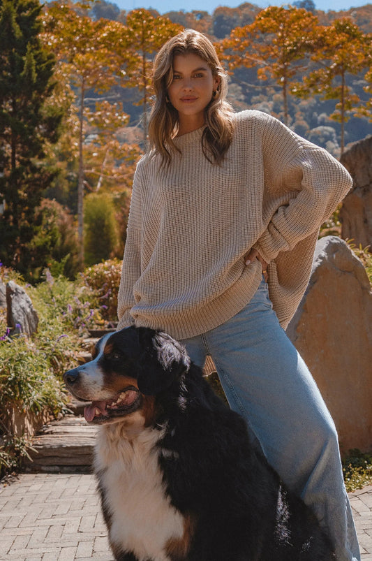 Cloud Nine Long Sleeve Cotton Sweater by ELF
