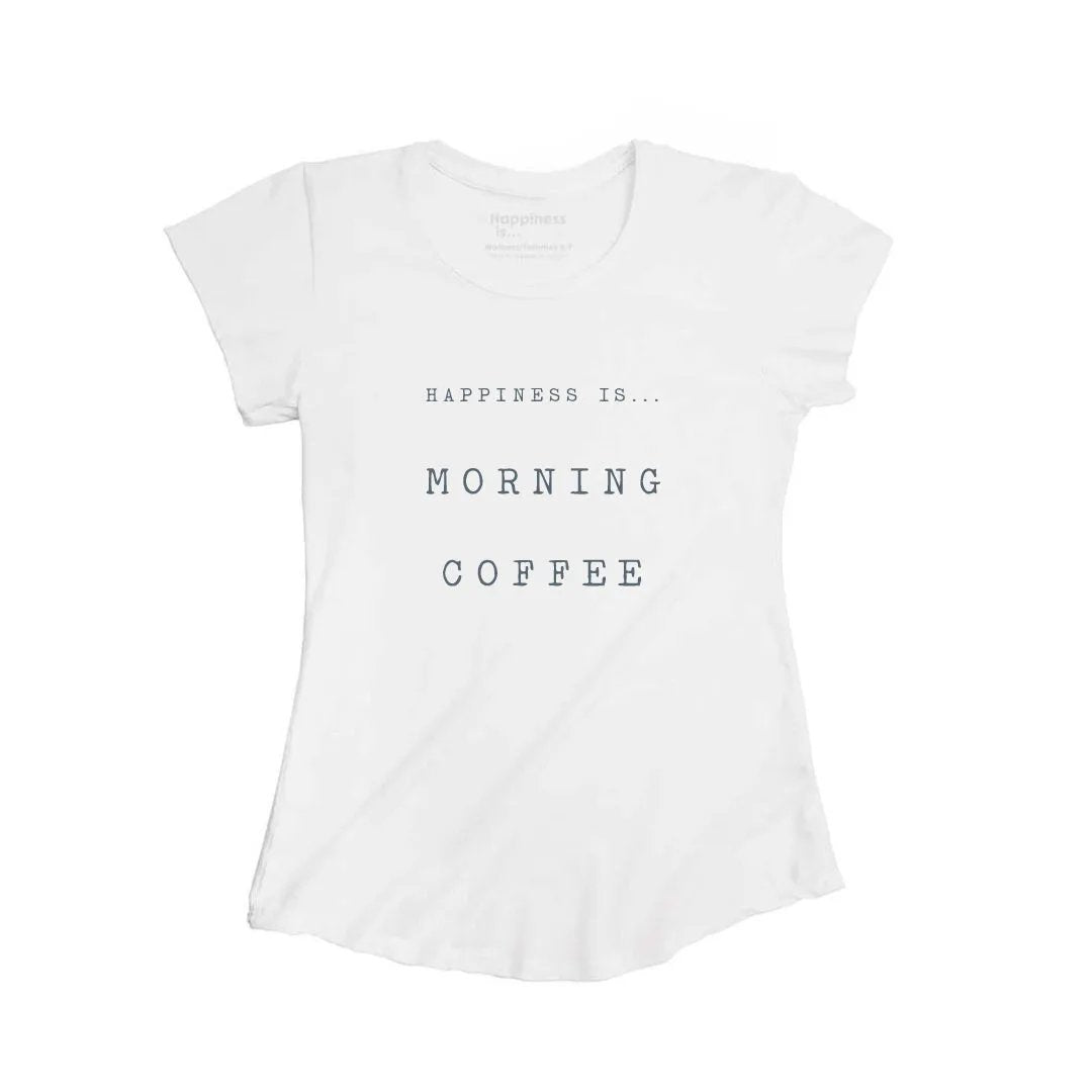 Women's Coffee Bamboo T-Shirt, White by Coffee