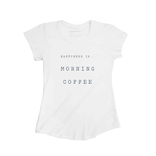 Women's Coffee Bamboo T-Shirt, White by Coffee