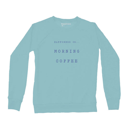 Women's Coffee Crew Sweatshirt, Teal by Coffee