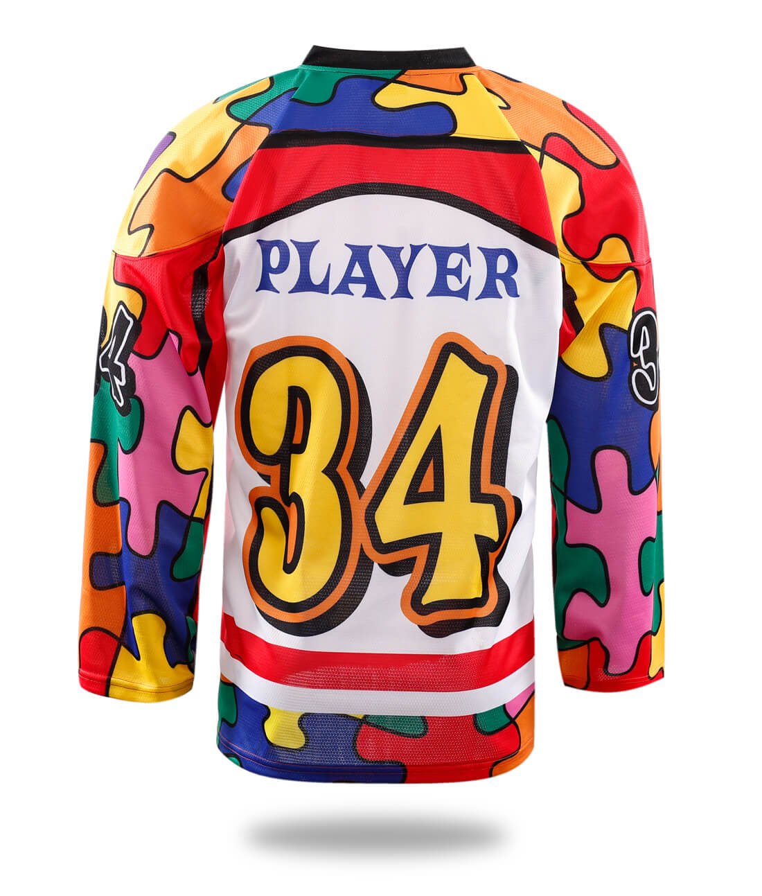Custom Fighting Rooster Ice Hockey Jersey-1