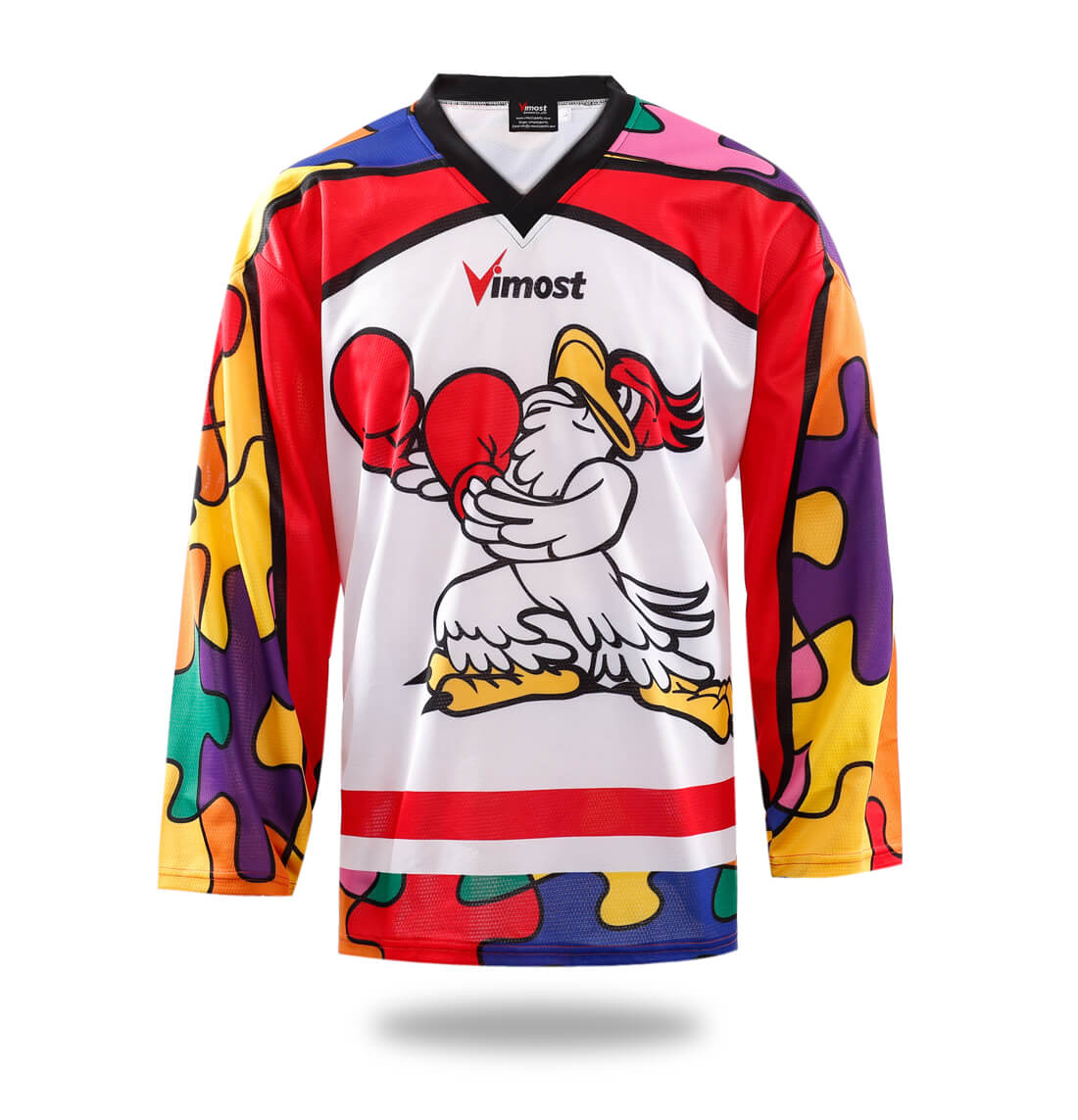 Custom Fighting Rooster Ice Hockey Jersey-0
