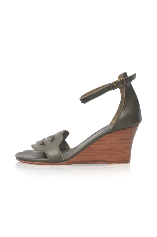 Como Wooden Wedge Sandals by ELF