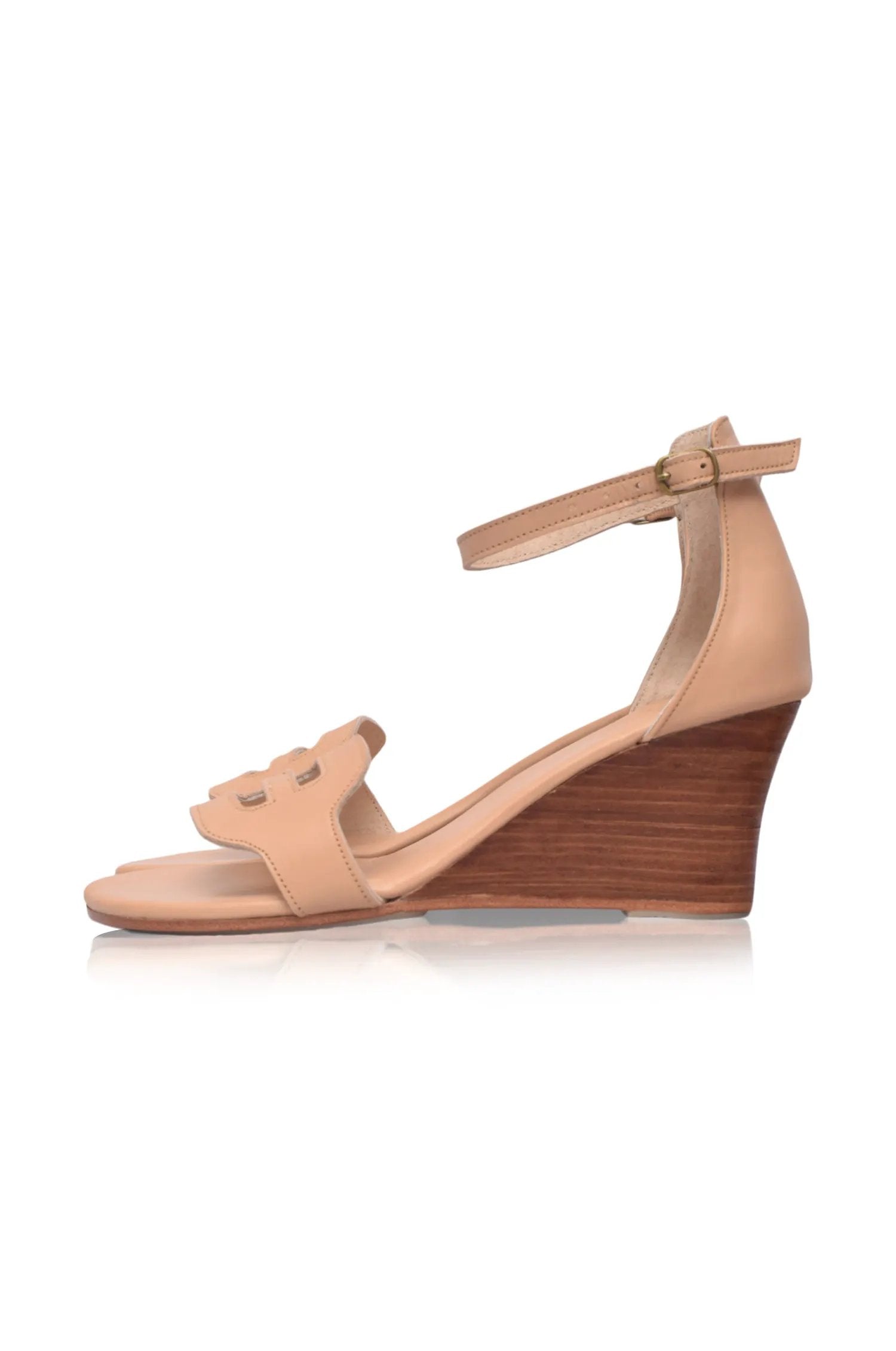 Como Leather Wedge Sandals (Sz. 5.5, 6.5, 8.5 & 9.5) by ELF