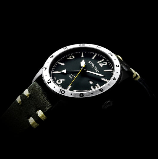 STROND SSC‑101 24h GMT Concorde Watch All Black with Steel Bezel