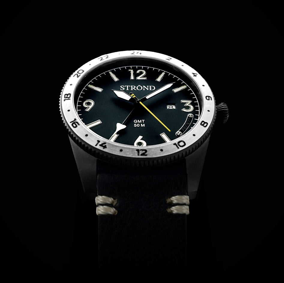 STROND SSC‑101 24h GMT Concorde Watch All Black with Steel Bezel