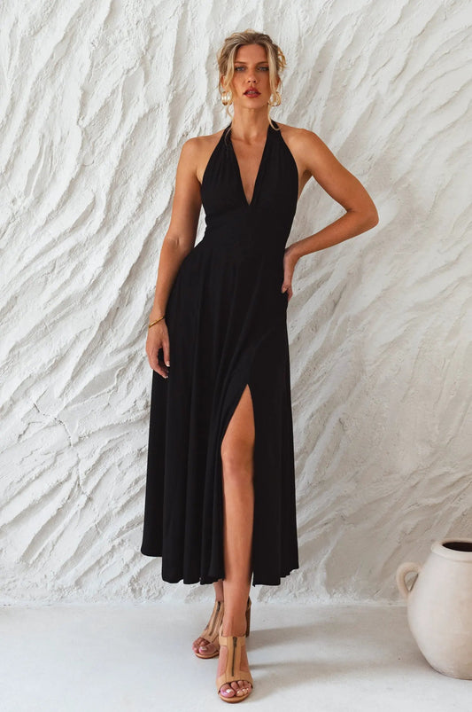 Costa Brava Halterneck Maxi Dress by ELF