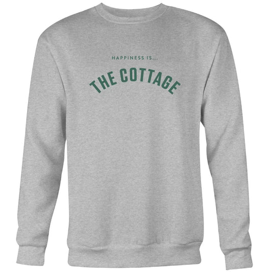 Men's Cottage Collegiate Crew Sweatshirt, Heather Grey by Cottage Collection