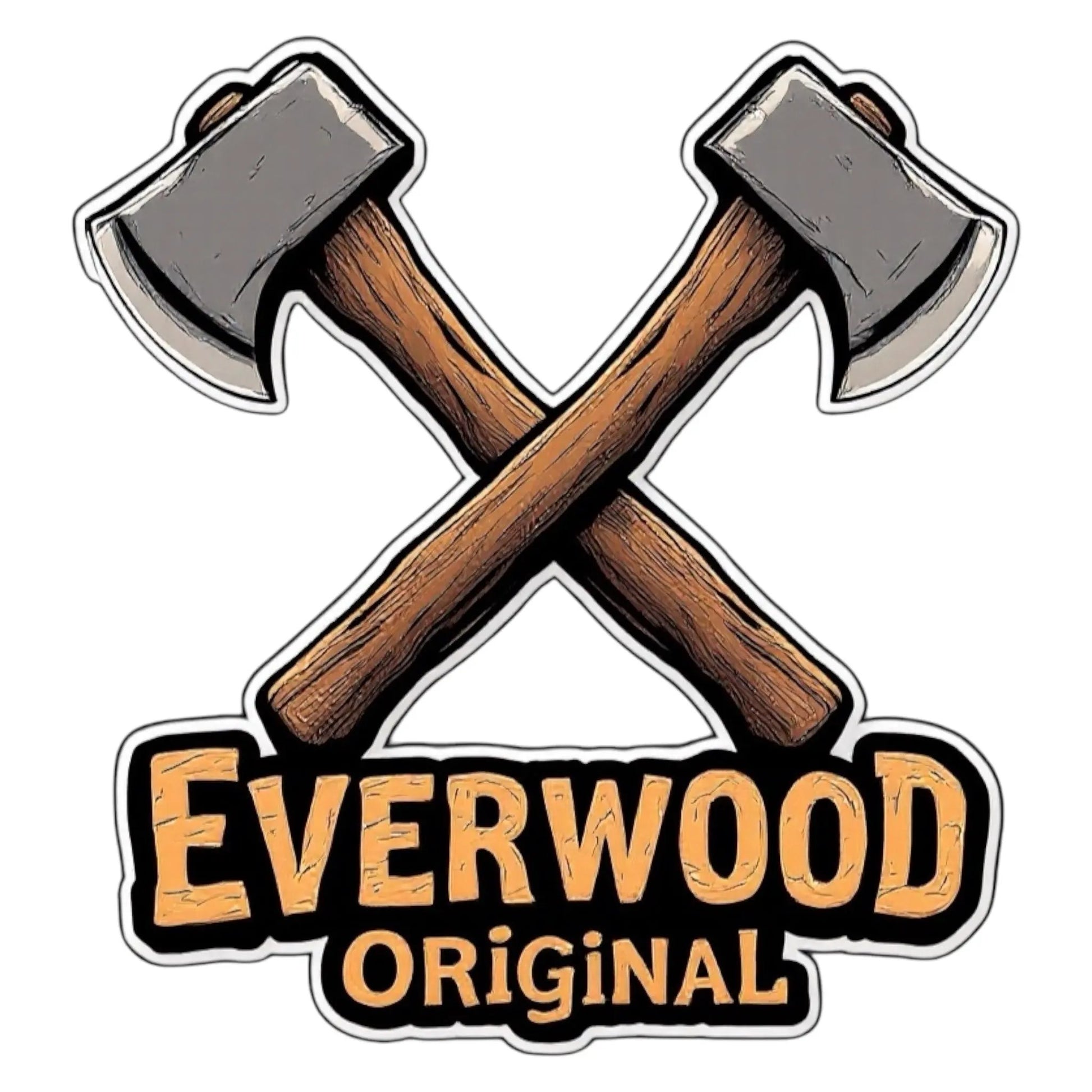 Crossed Axes Sticker by Everwood Original