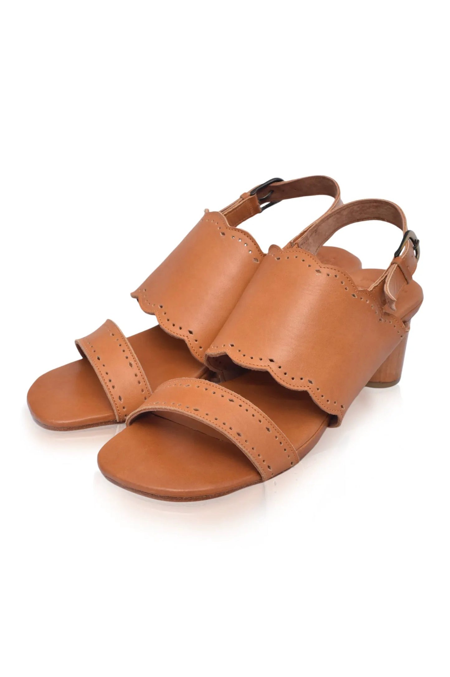 Crystal Glow Leather Heels (Sz. 5.5 & 13) by ELF