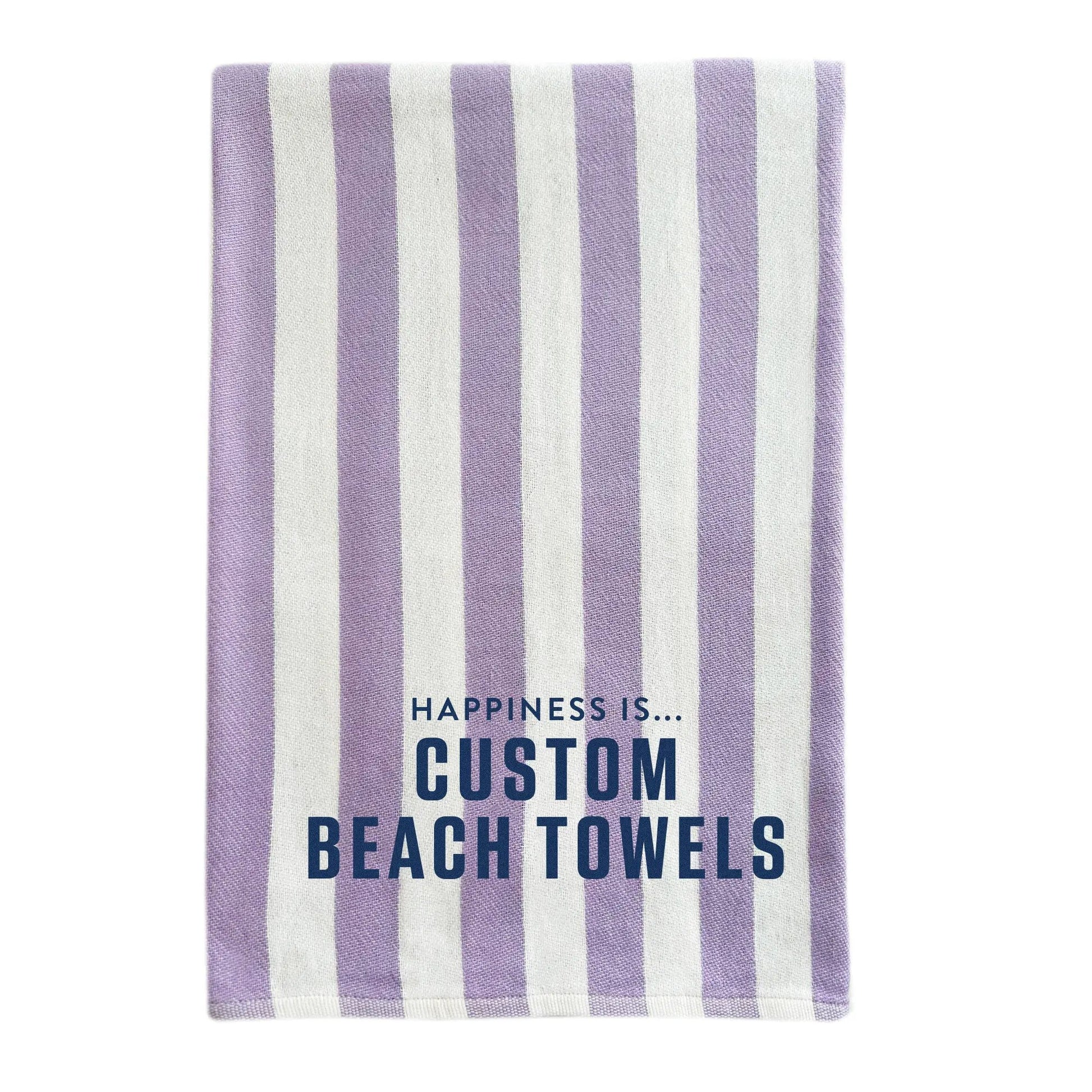 Custom Everywhere Towel, Striped Lilac by Custom Collection