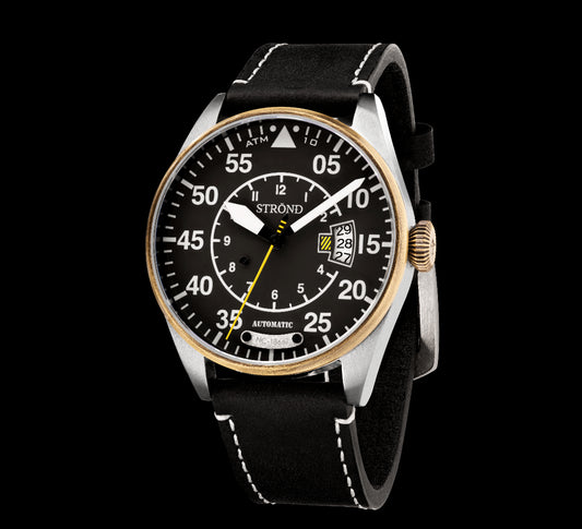 STROND DC‑4 Automatic in Flight Black | 316L Stainless Steel Watch
