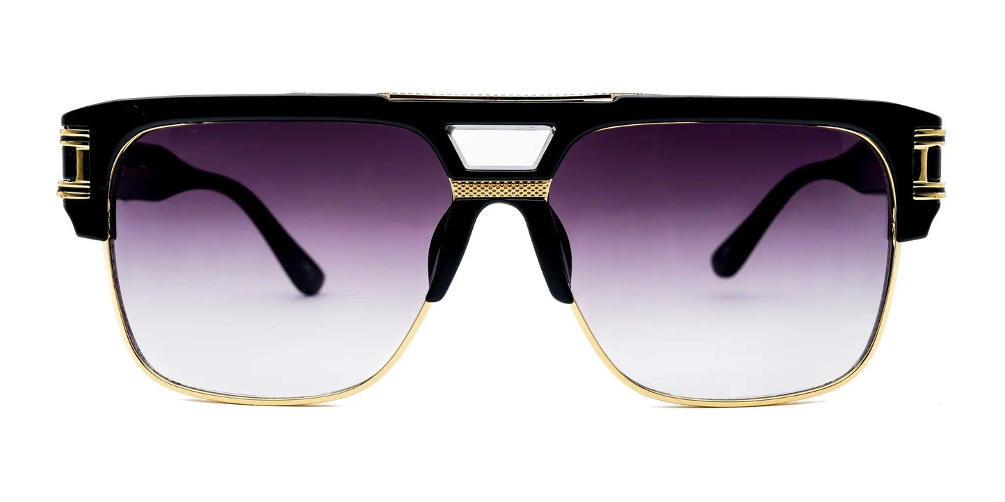 LUXURIANT™ SUNGLASSES - CAPITALS (Faded Black) by LADYBOSS GLASSES™