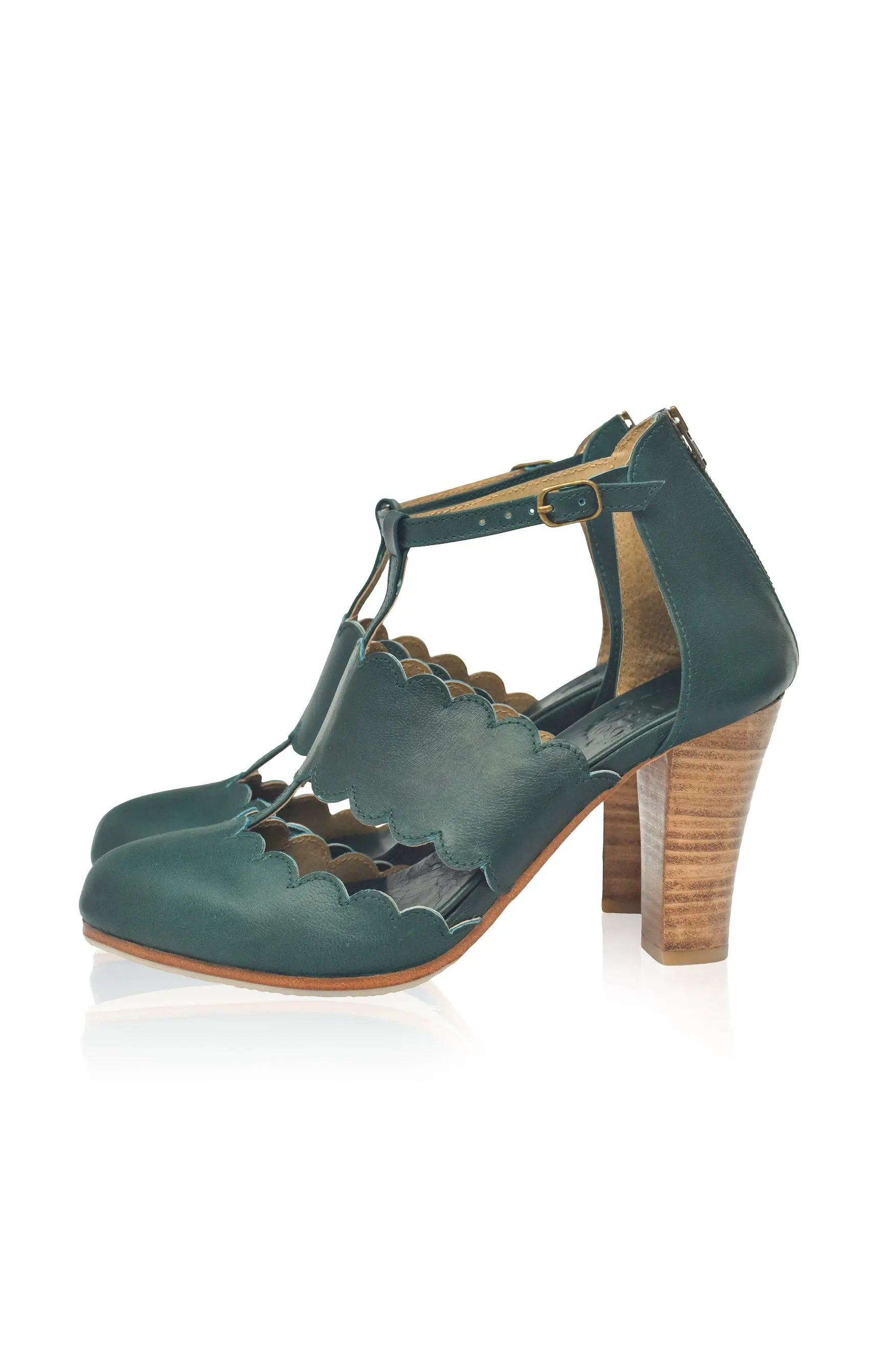 Incognito T-Strap Leather Heels by ELF