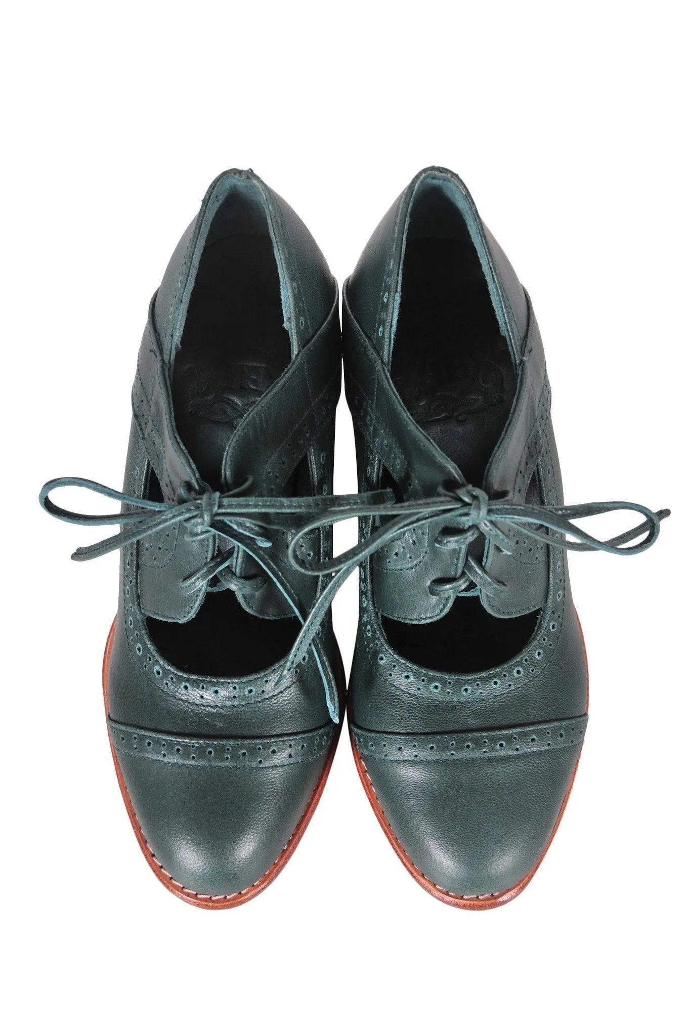 Stockholm Leather Oxford Wedges by Local