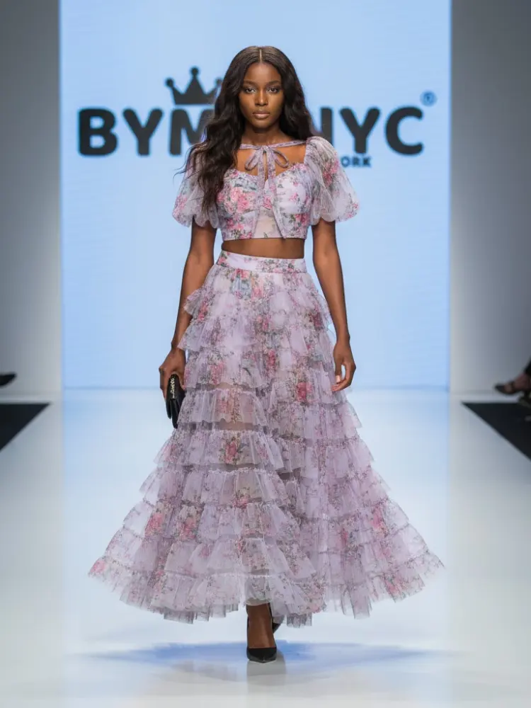 DUMBO Floral Skirt and Top Set: Prêt-à-Porter Line BYMANYC ® New York by BYMANYC ® New York