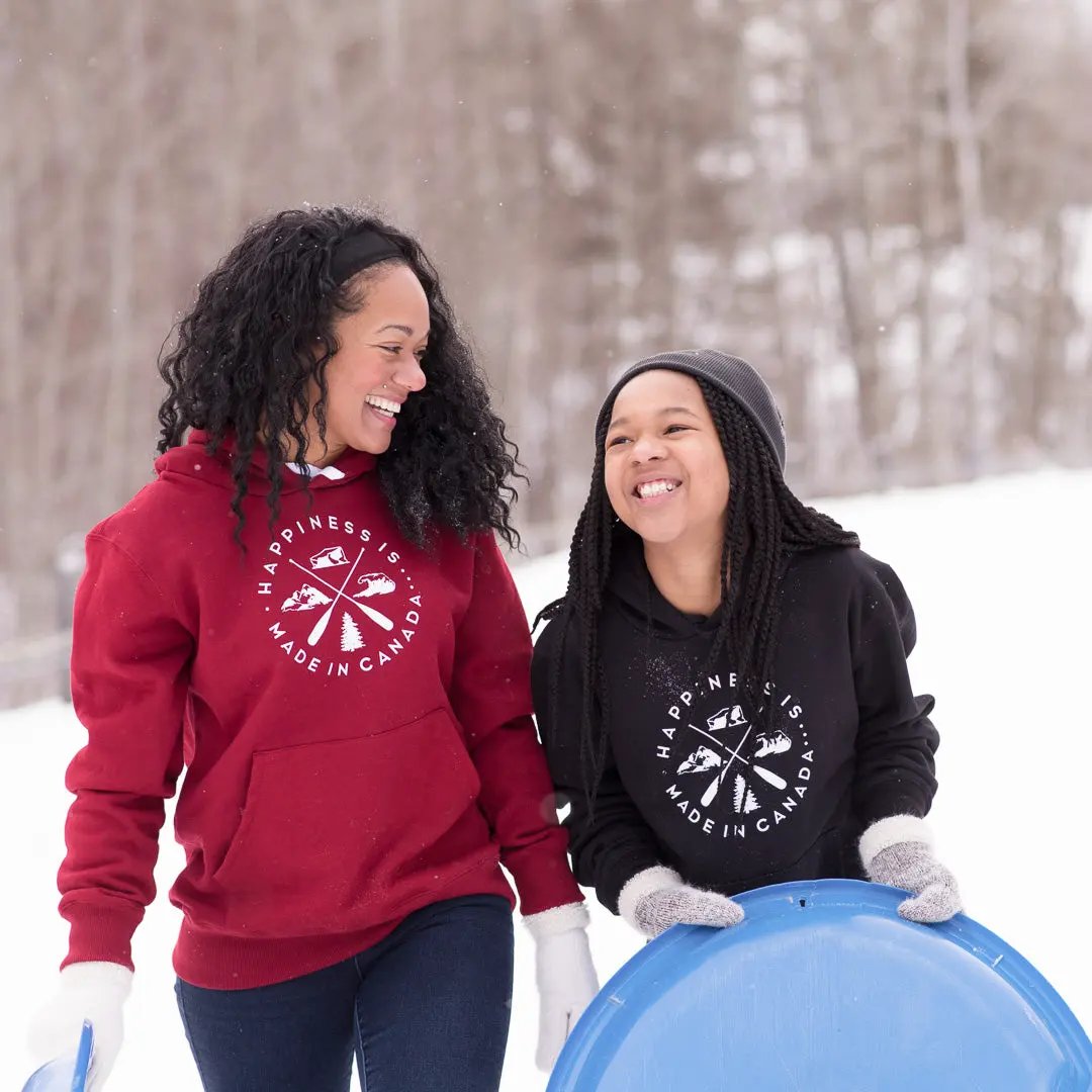 Unisex Crest Hoodie Jet Black by Canada Collection