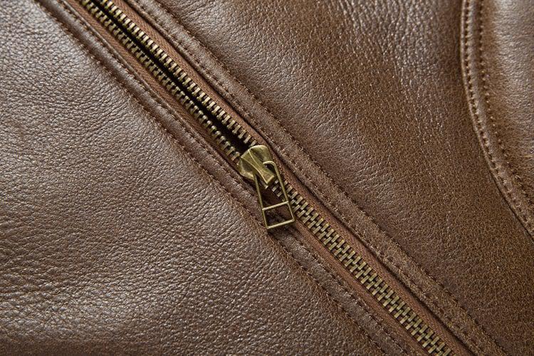 Davis Men's B3 Natural Shearling Leather Coat by Inland Leather Co.