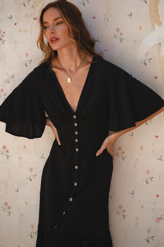 Donna Button Down Midi Dress by ELF