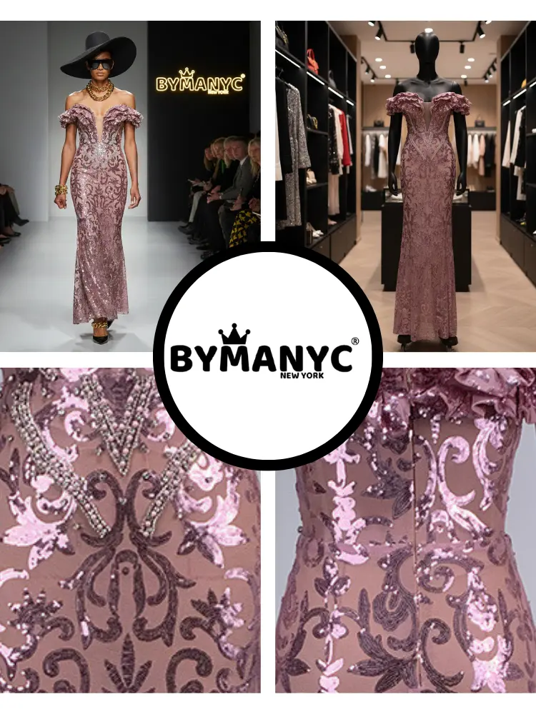 Dusty Rose Orchid Gown • FIFTH AVE New Collection BYMANYC ® New York by BYMANYC ® New York