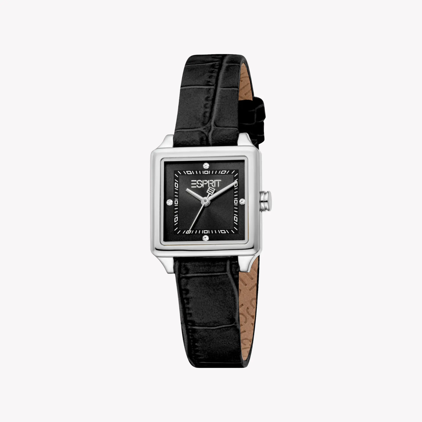Esprit Women's Stainless/Leather, Silver/Black | Es1l511l0015 by ESPRIT